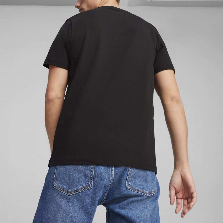 Puma Mercedes AMG Petronas F1 Team Retro Letter Print Logo Design Casual Crew Neck Short Sleeve T-Shirt Men T-Shirts Black 623754-01