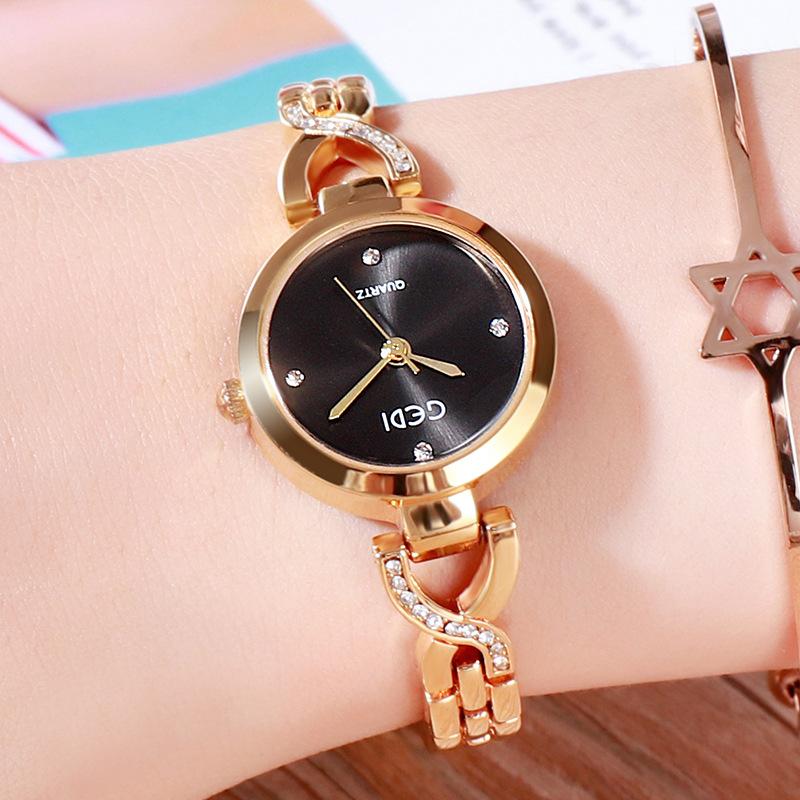 Korean Fashion Student Quartz Watch, Trendy Girlfriend Small Dial Women S Watch, Exquisite Diamond-Encrusted Women S Watch