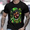 T-shirt for Men Border Collie Dog Family St Patrick's Day Irish Leprechaun Clover Summer Tshirts Short Sleeve Men's Tee Tops Y2k