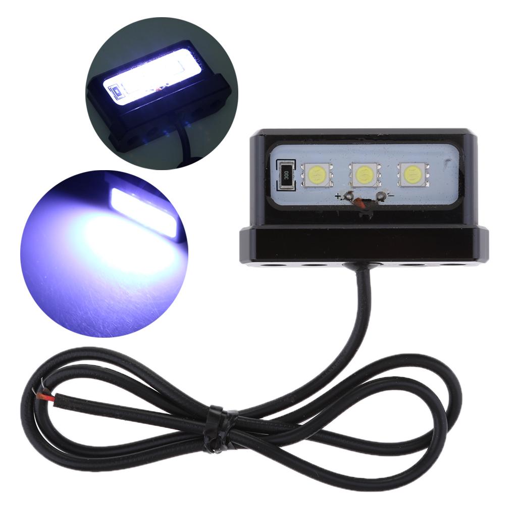 

Tail Lamp LED License Plate Light Lamps -3 bright bulb for Kawasaki Z800 R1 R6 MT07 MT09 чорний