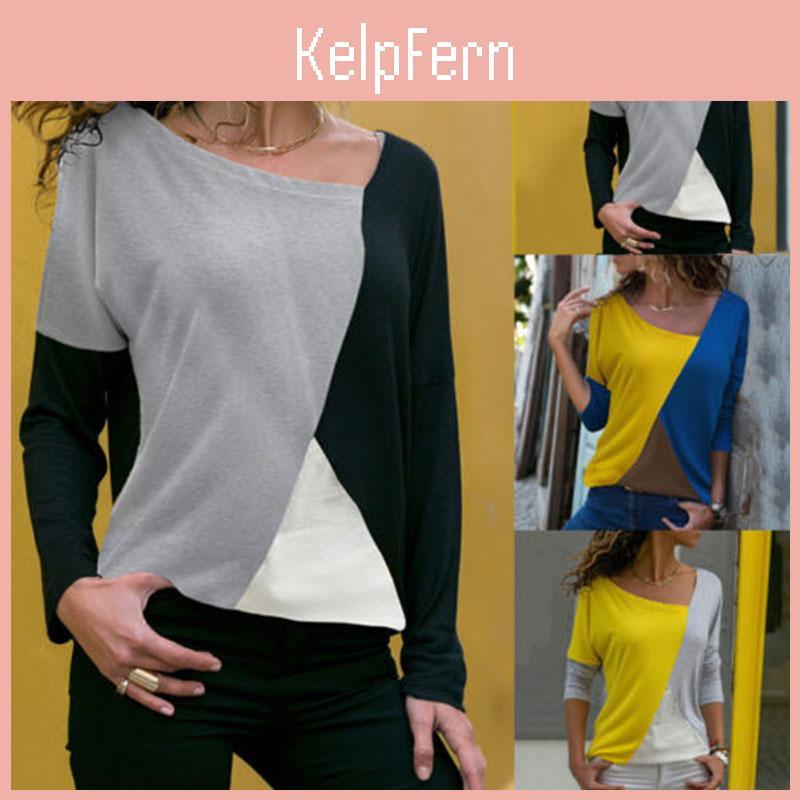 Elegant Fashion Women's Long Sleeve Loose Blouse Casual Shirt Autumn Tops T-shirt