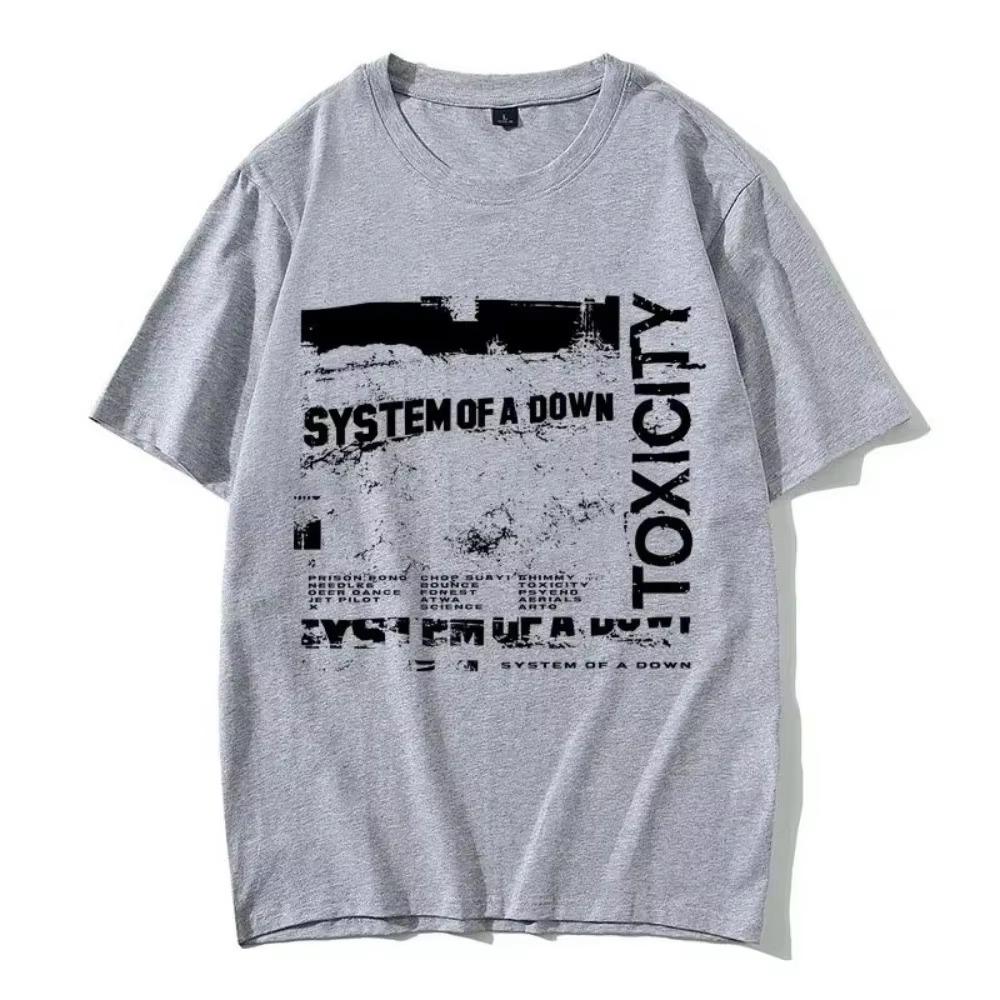 Toxicity Album Printed Tshirt Unisex Unisex Gothic Rock Streetwear Vintage 90s Alternative Heavy Metal Tees