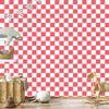 Coral Checkerboard Wallpaper for Living Room and Bedroom 50x1000