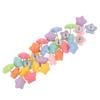 30Pcs Five Pointed Star Thumb Tacks Colored Resin Flat Push Pins for Office Classroom Home Cork Board Notice Board Travel Map