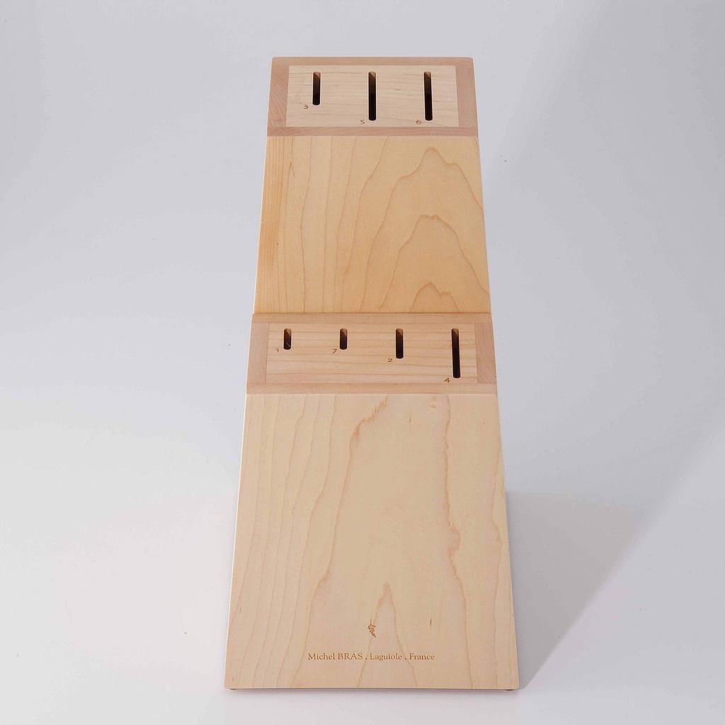 Kai Corporation Michel BRAS Knife Block Type II Maple Wood Knife Storage BK0015 (7 knives) - -