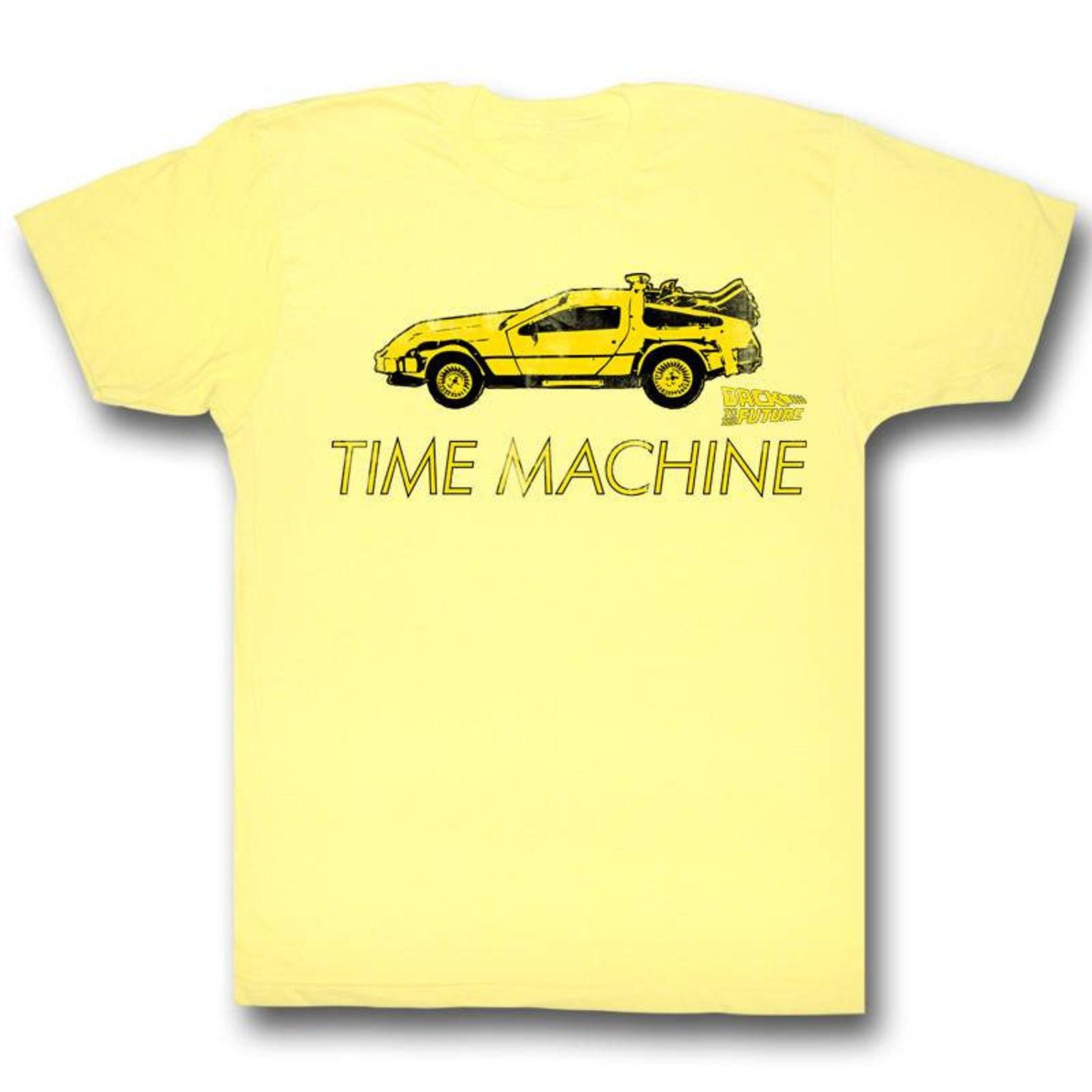Back to the Future Delorean Yellow Adult T-Shirt XL