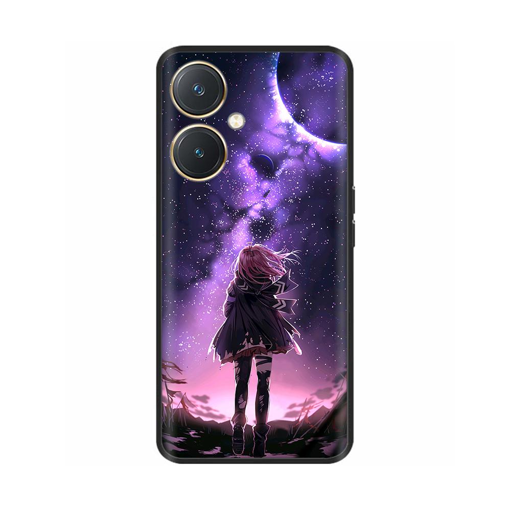 For Vivo Y27 Case Black Cover Skull Wolf Silicone Soft Back Cases For Vivo Y27 5G Phone Case VivoY27 Y 27 2023 Protective Shell