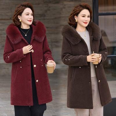 Winter Noble Mink Velvet Jacket Women's Medium and Long Wool Coat