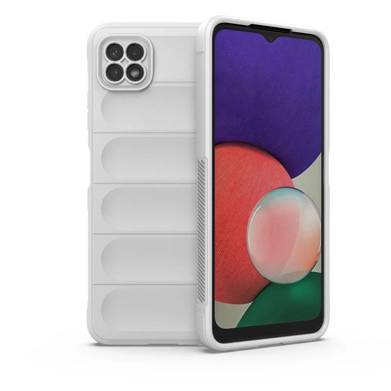 Für Samsung Galaxy A22 5G Rückseite Handyhülle Flüssigsilikon Sturzsicher Stoßfest Armor Funda Coque Hüllen