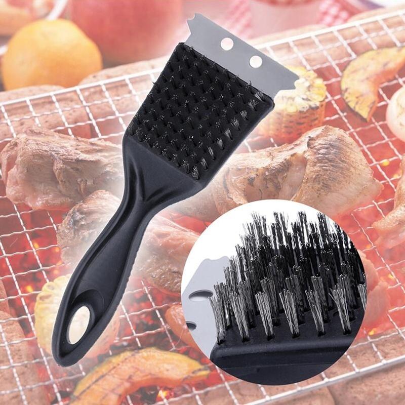 BBQ Grill Cleaner Brush Barbecue Grill Spatula Kitchen Pot Cleaning Tools Barbecue Tool Stainless Steel Cleaning Brush Wholesale