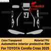 For TOYOTA Corolla Cross 2026 Panel Dashboard Navigation Automotive Interior Protective Film TPU Anti-Scratch Accessories