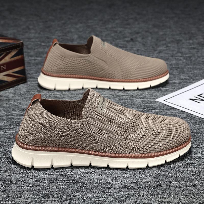 Mesh Shoes Men's Summer New Breathable Men's Shoes Lazy Board Shoes Men's Breathable Casual Sports Shoes