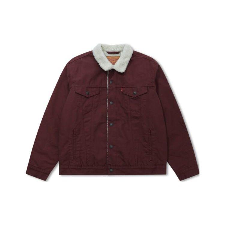 

Levis Куртка мужская бордовая винтажная с воротником, однобортная 16365-0188 M