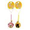 Kyosuke Japanese Chirimen Maneki-neko Print Bell Netsuke Keychains, Approx. 11cm Long, Set of 2, Japanese Pattern