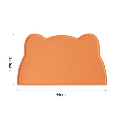 1pc Cat and Dog Meal Mat, Pet Silicone Mat, Cat Head Type, Easy To Clean, Anti Overflow, Waterproof and Anti Slip Mat