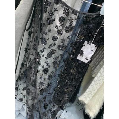 Summer See Through Sweet Fairy Glitter Women's Skirts Harajuku Lace Split Bandage Skirt Vintage Y2k Aesthetic Casual Mujer Falda
