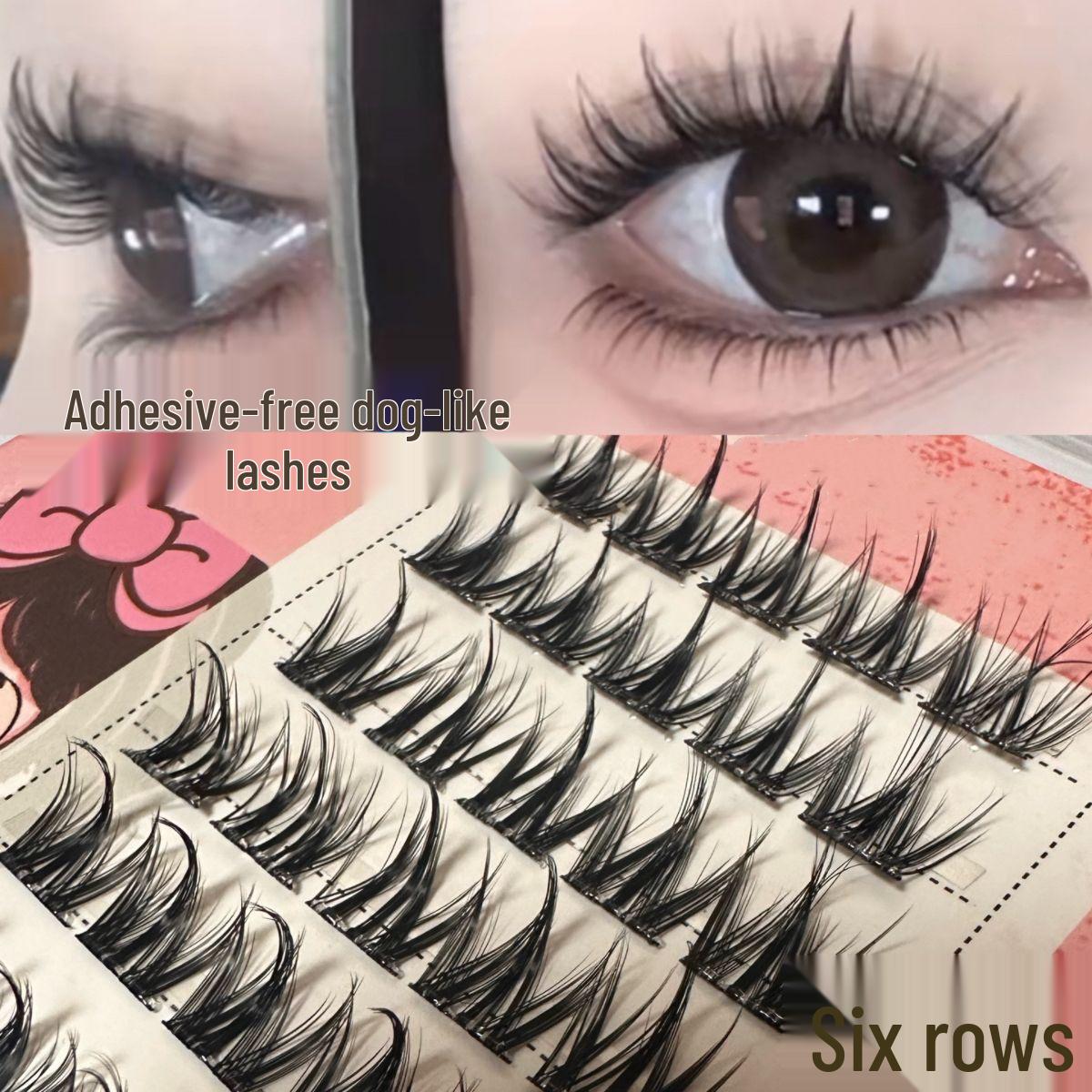 

Beginner-Friendly Dog-Style Thick False Eyelashes for Natural, Effortless Look No Eyelashes, Only Tweezers