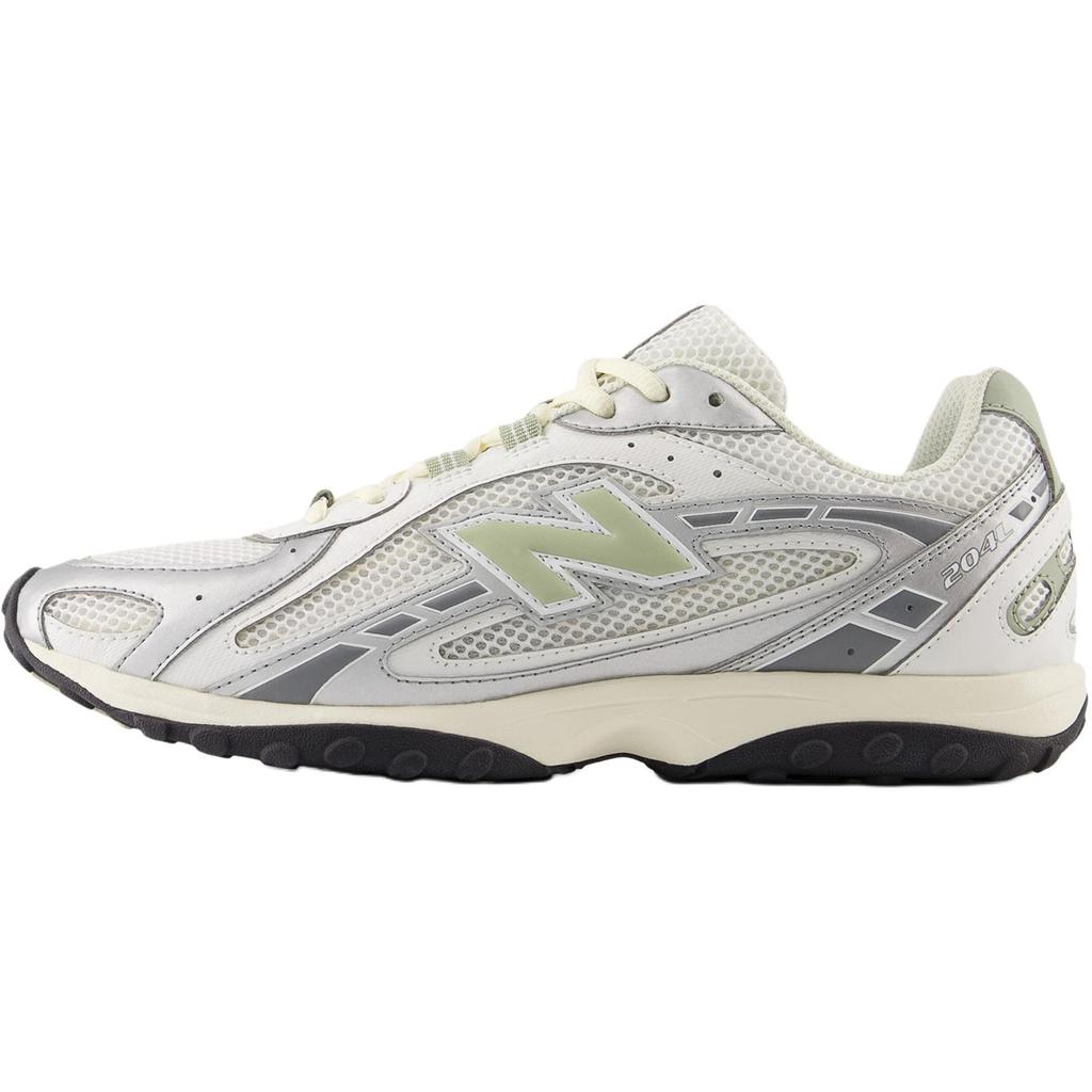 New Balance 204L Silver Metallic Sage Green Unisex Sneakers White U204LSWB