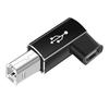 Угловой переходник Адаптер SUNROZ USB Type-C Female - USB Type B Male Black (металл) (A48623)