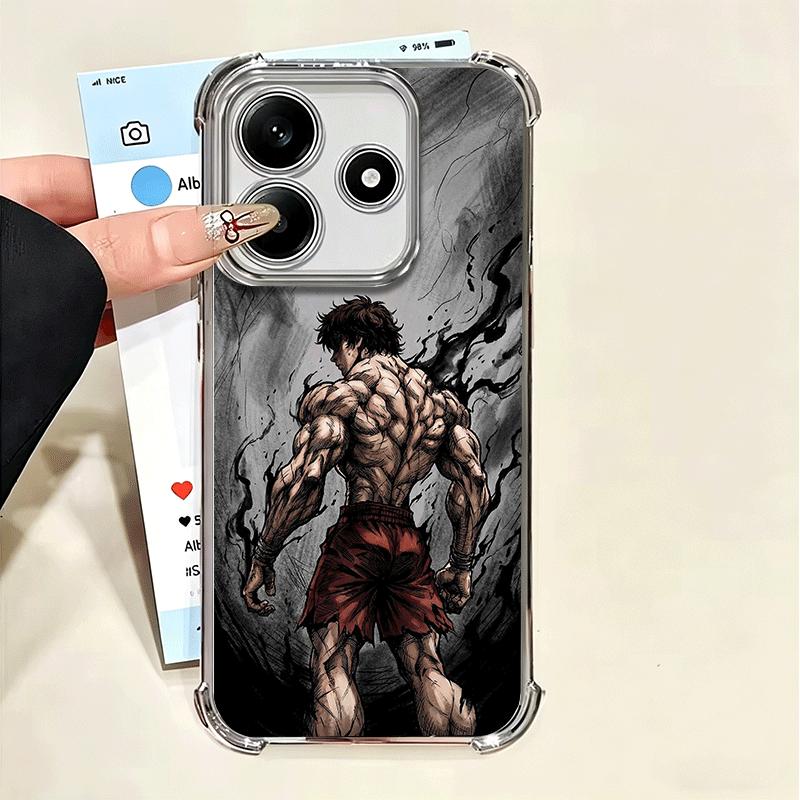 Baki the Grappler Anime Plating Phone Case For Xiaomi Poco X5 X6 X7 X8 Pro Max F8 Ultra F7 M8 M7 M5S Redmi 15C 15 14C 13C 13 X3