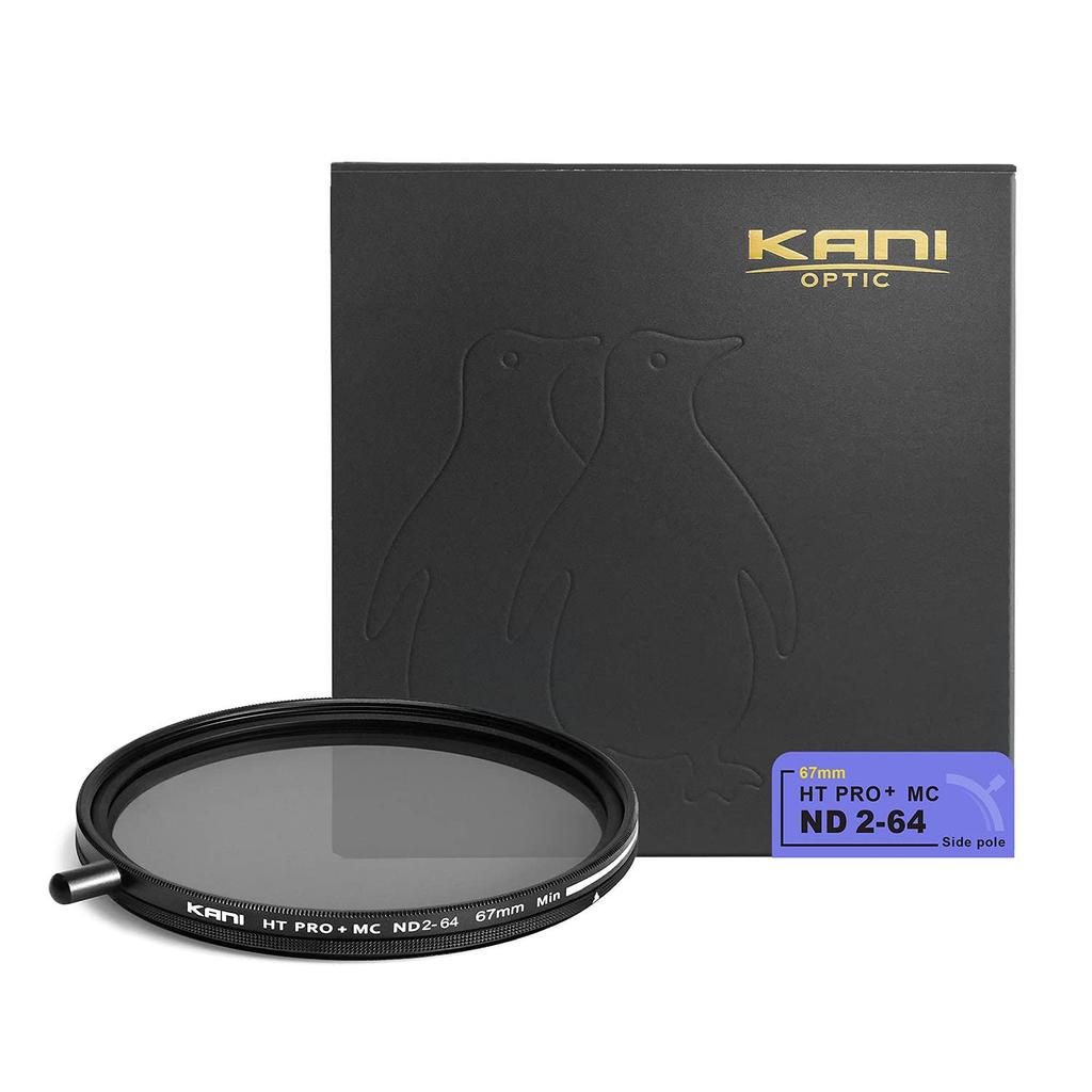 KANI 67mm Variable ND Filter HT MC Maximum light detachable adjustment suppresses unevenness at high low 809230 PRO+ ND2-64 6-stop reduction, knob,
