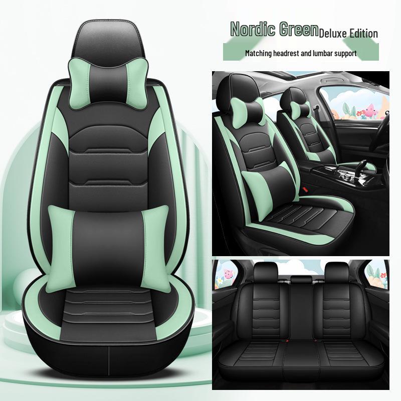 Universal Full-Wrap Four Seasons Breathable Leather Car Seat Cover