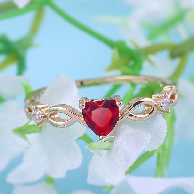 LUXY MOON Simple Heart Ring For Women Female Cute Finger Rings Romantic Birthday Gift For Girlfriends