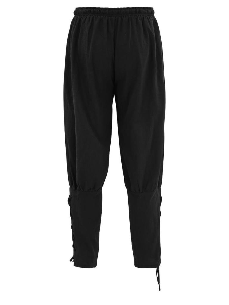 Medieval Men's Retro Pirate Costume Pants for Cosplay and Performance