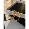 Fashion Ins Lava Texture Asymmetrical Metal Ear Ring Women's Special-Interest Design Exaggerated Earrings Fancy Earrings