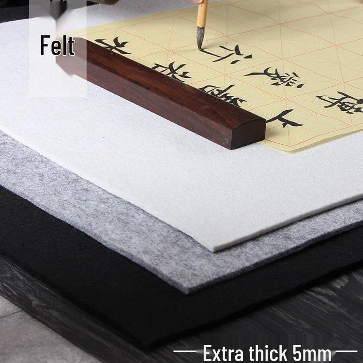 Australian Wool Calligraphy Pad - Thickened Felt for Calligraphy & Painting Practice with Xuan Paper Grid