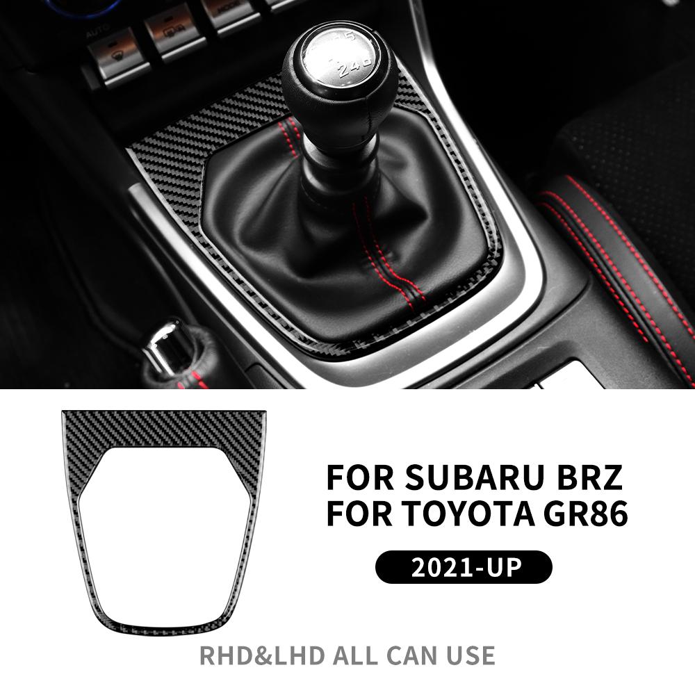 

Наклейка AIRSPEED для Subaru BRZ Toyota GR86 2022 2023 Автомобіль Справжнє вуглецеве волокно Кришка панелі передач Аксесуари для внутрішньої обробки чорний