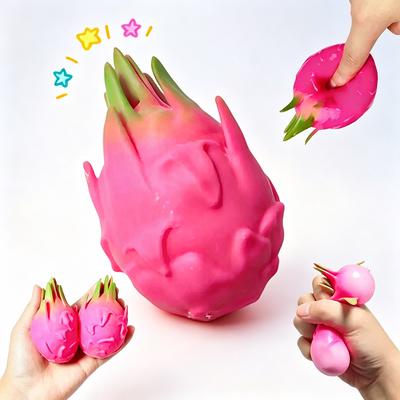 Squishy Simulation Dragon Fruit Soft Squeeze Toys Anti Stress Decompression Sensory Fidget Toys For Adults Stress Reliever