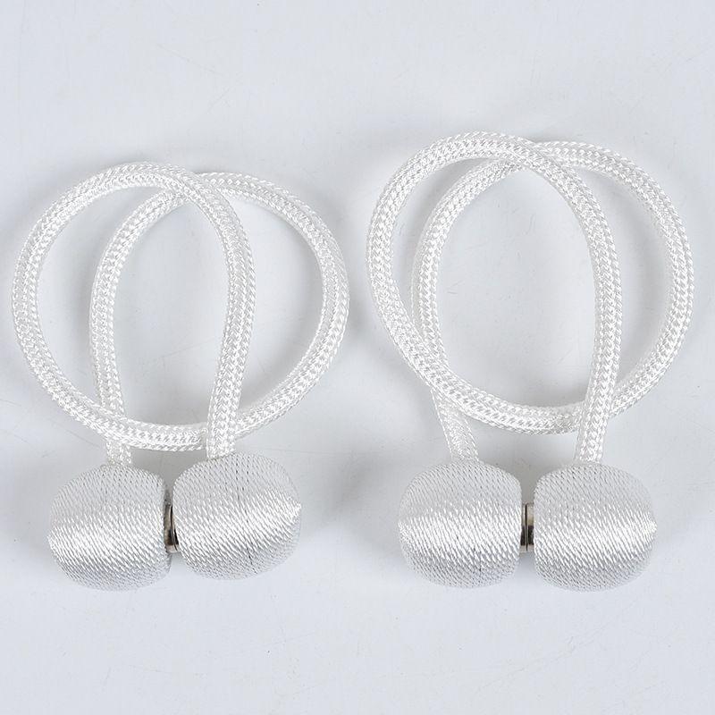 

Tie 2pcs Backs Curtain Holdbacks Magnetic Buckle Straps Clips Home Rope Tiebacks белый