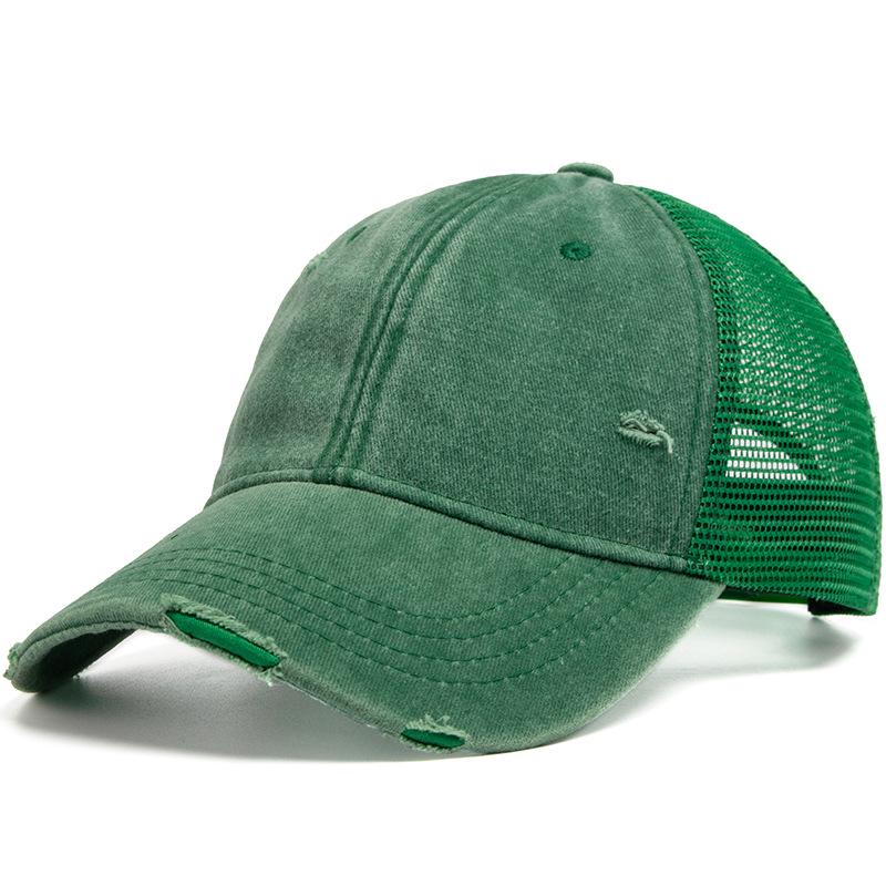 Vintage Washed Distressed Baseball Cap - Unisex Sun Visor Mesh Hat for Summer Outdoor & Casual Use, Available in 12 Colors.