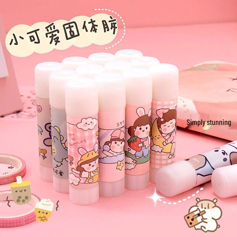 High Viscosity Cute Cartoon Glue Stick for Students - Solid Craft Adhesive