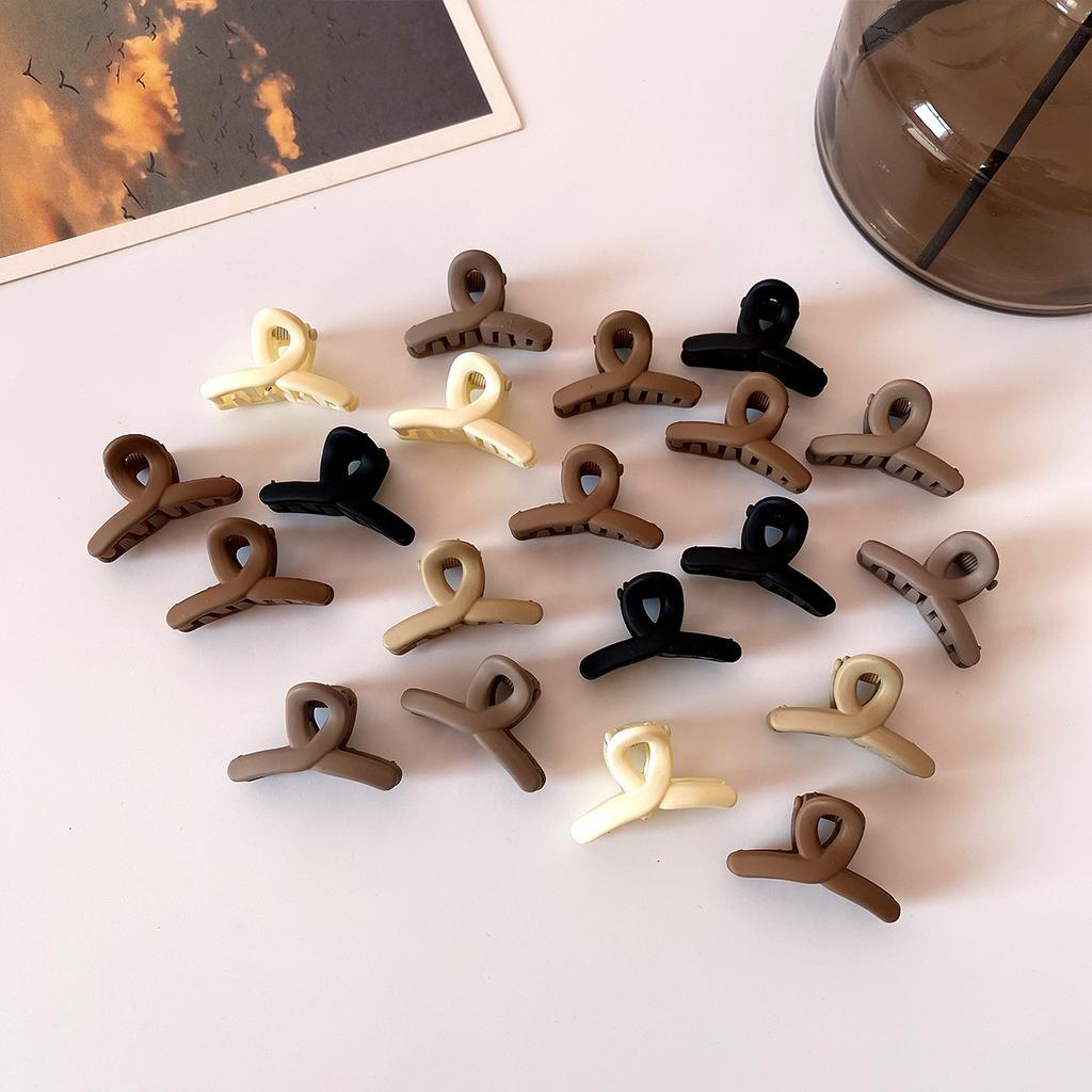 10Pcs/set Small Flower Hair Claw Clips for Women Girls Matte Rectange Jaw Clips Semicircle Barrettes for Thin Hair