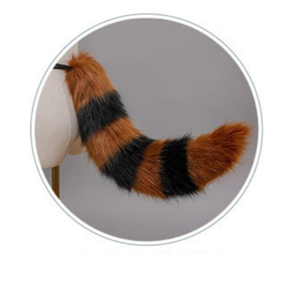 Plush Halloween Cosplay Accessories Cat Tail Halloween Animal Cosplay Props  Children