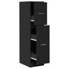 Apothecary Cabinet Black 30 X 41 X 118 Cm Particleboard