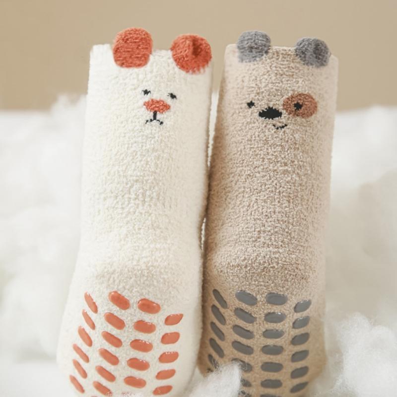 Baby Toddler Boy Girl Socks Warm Children's Floor Home Socks Anti Slip Casual Cute Kids Socks For Girls Boys 0-5Years Autumn Winter