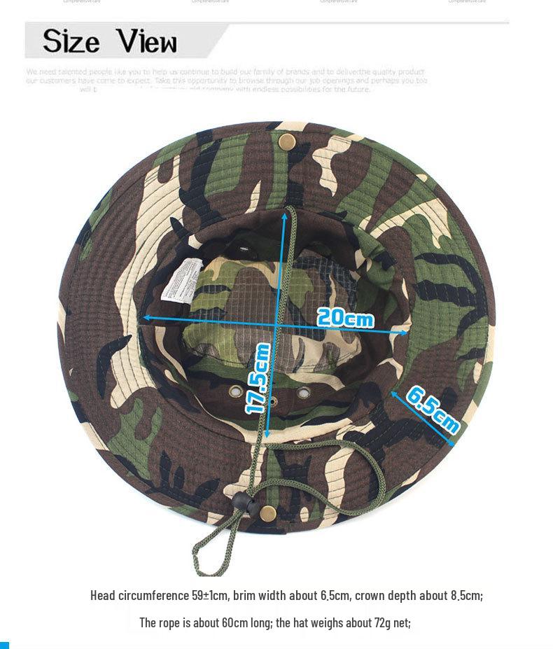 Unisex Outdoor Sun Protection Bucket Hat: Camouflage, Mountaineering & Fishing Styles