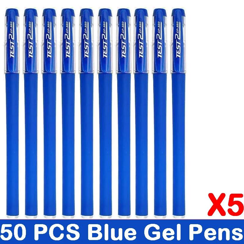 10/100 PCS Roise Retractable Gel Pens Set Black/Red/Blue Ink Ballpoint for Writing Refills Office School Supplies Stationery