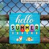 2D Flat, 1pc Vintage "Hello Summer" Metal Wall Sign - Retro Outdoor/ Decoration Suitable for Patio, Porch - Cheerful Summer Welcome Plaque