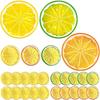 5pcs 2inch Artificial Lemon Orange Festive Party Supplies Fake Fruits Christmas Halloween Home Decoration Food Phography Props