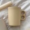 Elegant Table Vanilla Cream Mug (Matte Cafe Cup, Pretty Glass Gift)