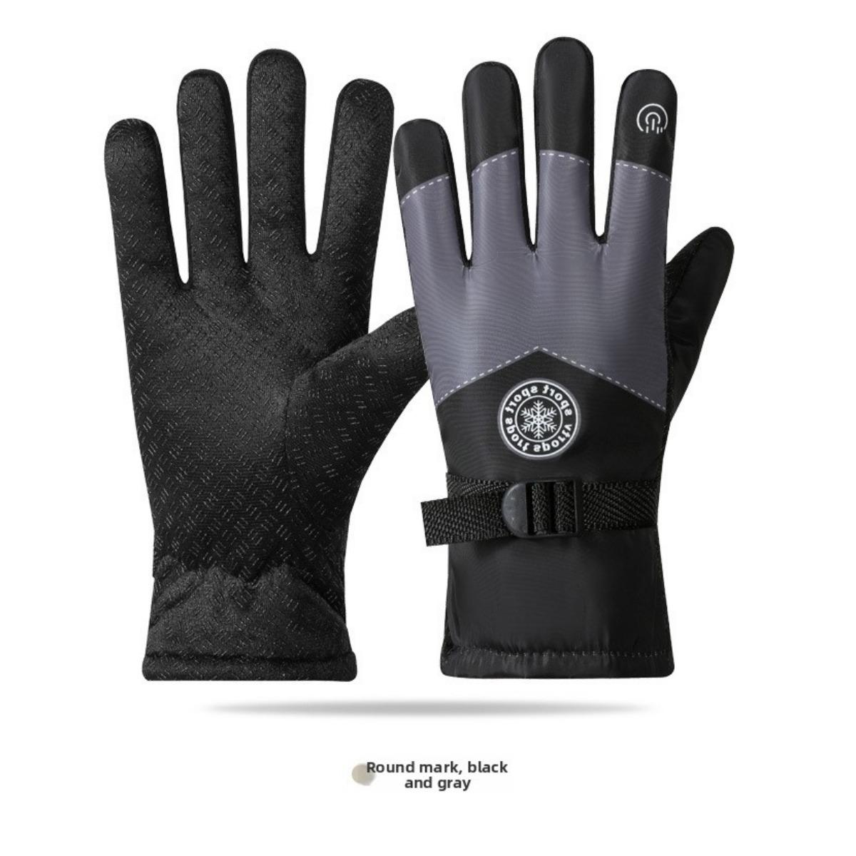 

Зимние теплые перчатки для мужчин для занятий спортом на открытом воздухе, альпинизма, с толстым вельветом, ветрозащитные, водонепроницаемые, морозостойкие, для мотоциклистов, велоспорта