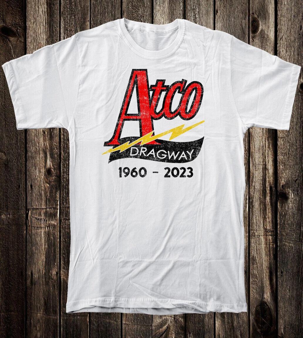 

Retro Hot Rod Distressed Tee T Shirt Speed Racing Drag Race Atco Dragway NJ 3XL