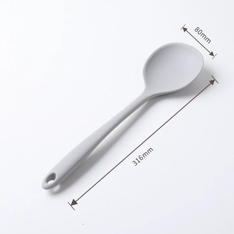 1pc Silicone Spatula, Food Grade Non Stick Cookware Safe, High Heat Resistant, Durable Kitchen Cooking Stirring Spoons