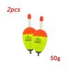 2/4Pcs EVA Luminous Fishing Night Float Light Stick Foam Plastic Bobber Sea Rock Fishing Buoyancy 10/20/30/40/50/60g/70/80g