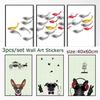 3pcs/set  Self-adhesive Decorative Wall Stickers Picture Warm Poster Home Layout Background Wallpape