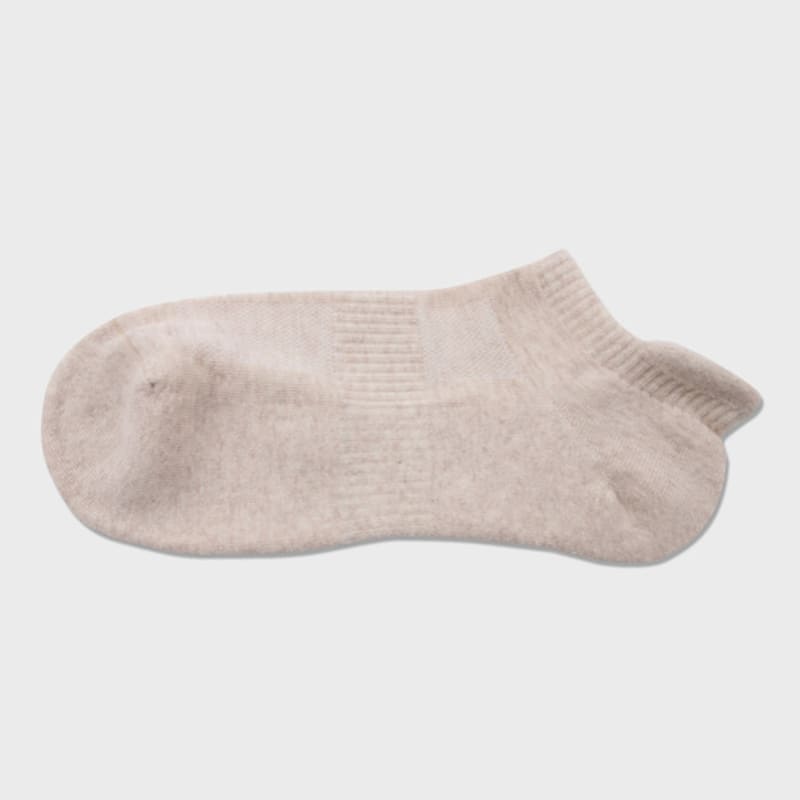 SOCKS THE LANGUAGE Floor Cushion Ankle Socks (Beige)